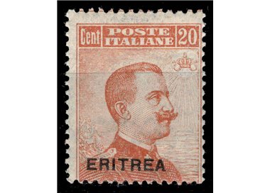 ERITREA 1919 Varietà Michetti 20c arancio (Doppia soprastampa) MNH**