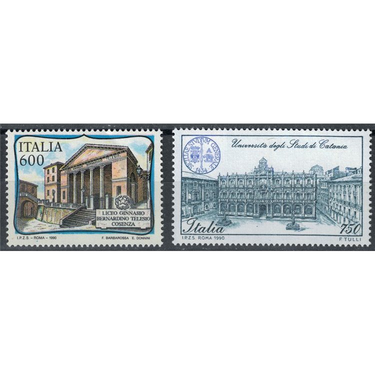 ITALIA 1990 Scuole d'Italia 2v MNH**