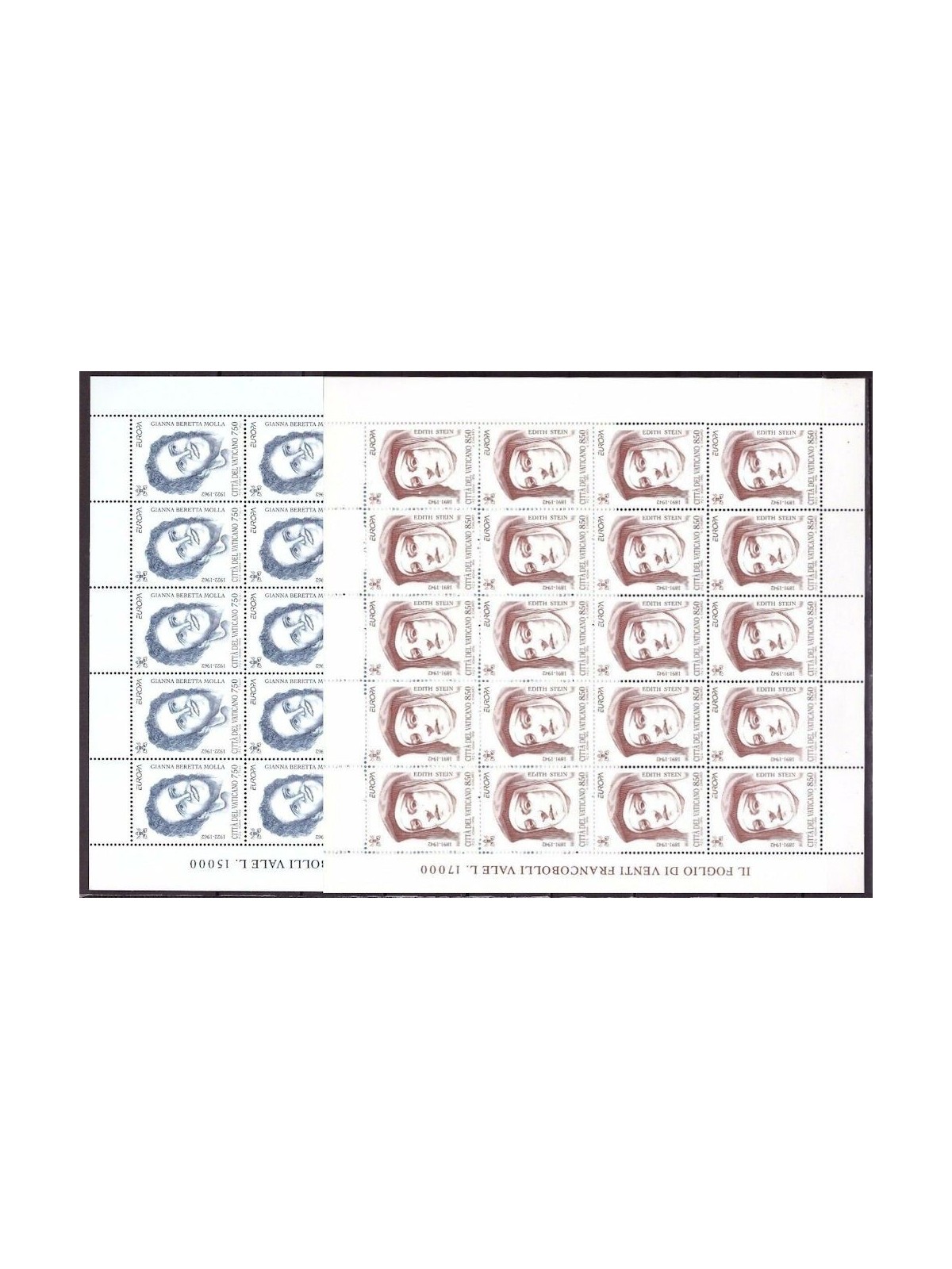 VATICAN 1996 Europe 2 m/s MNH**