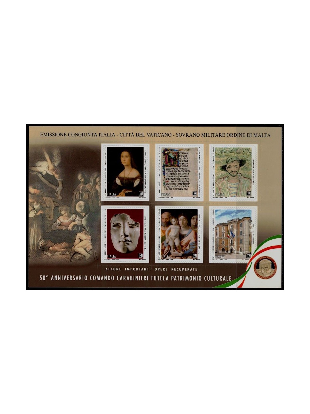 ITALIA 2019 Comando Carabinieri BF MNH**