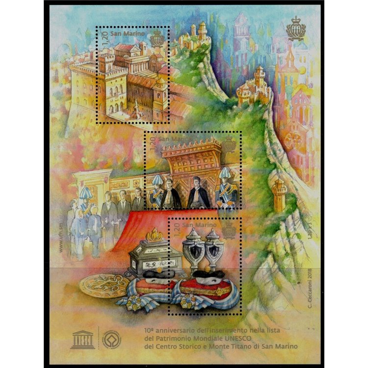SAN MARINO 2018 Monte Titano s/s MNH**