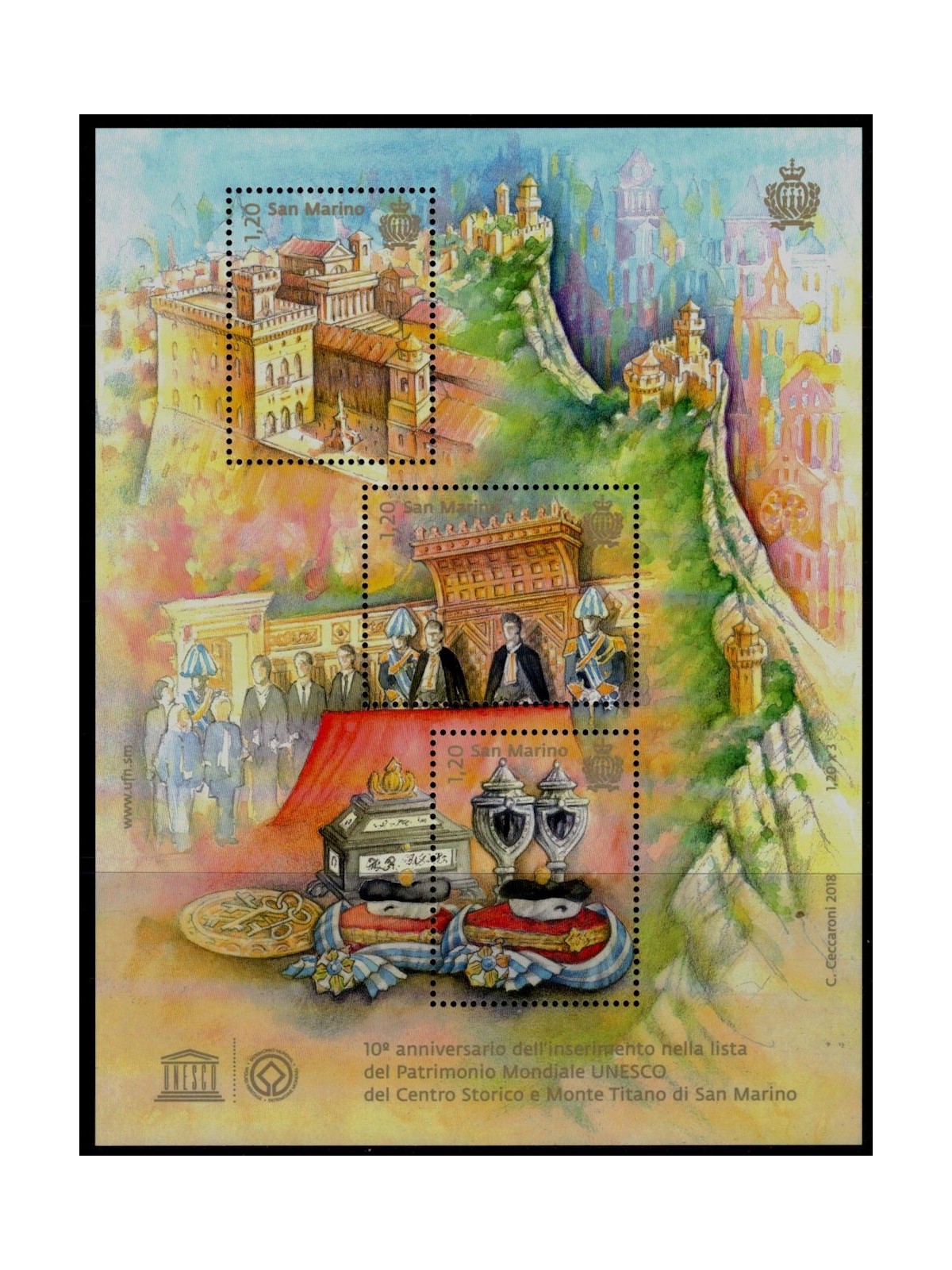 SAN MARINO 2018 Monte Titano BF MNH**