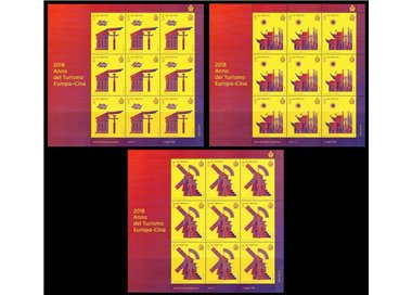 SAN MARINO 2018 Anno del Turismo Europa - Cina 3 MF MNH**