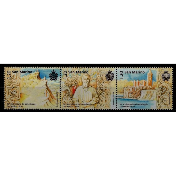 SAN MARINO 2018 Gemellaggio con Arbe 3v MNH**