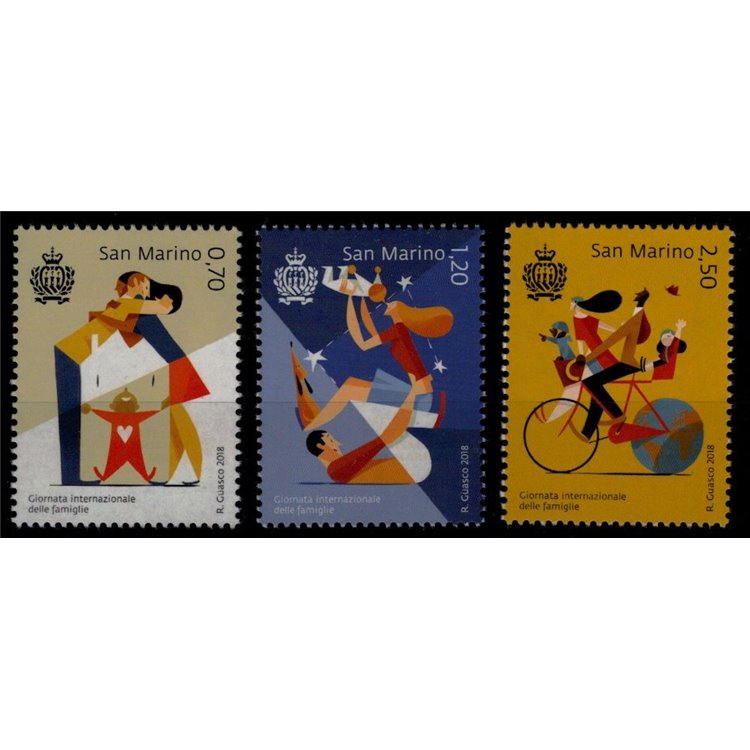 SAN MARINO 2018 International Day of Families 3v MNH**