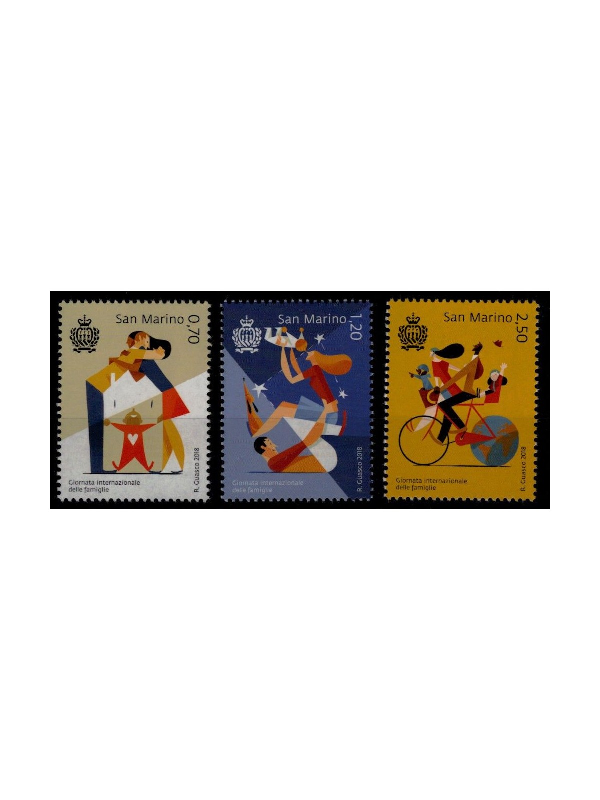 SAN MARINO 2018 Giornata internazionale delle famiglie 3v MNH**