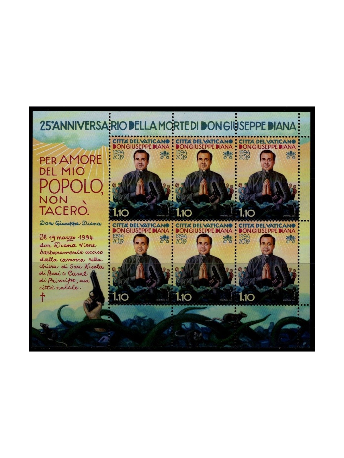 VATICAN 2019 Giuseppe Diana m/s MNH**