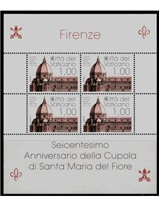 VATICAN 2018 Dome of Santa Maria del Fiore m/s MNH**