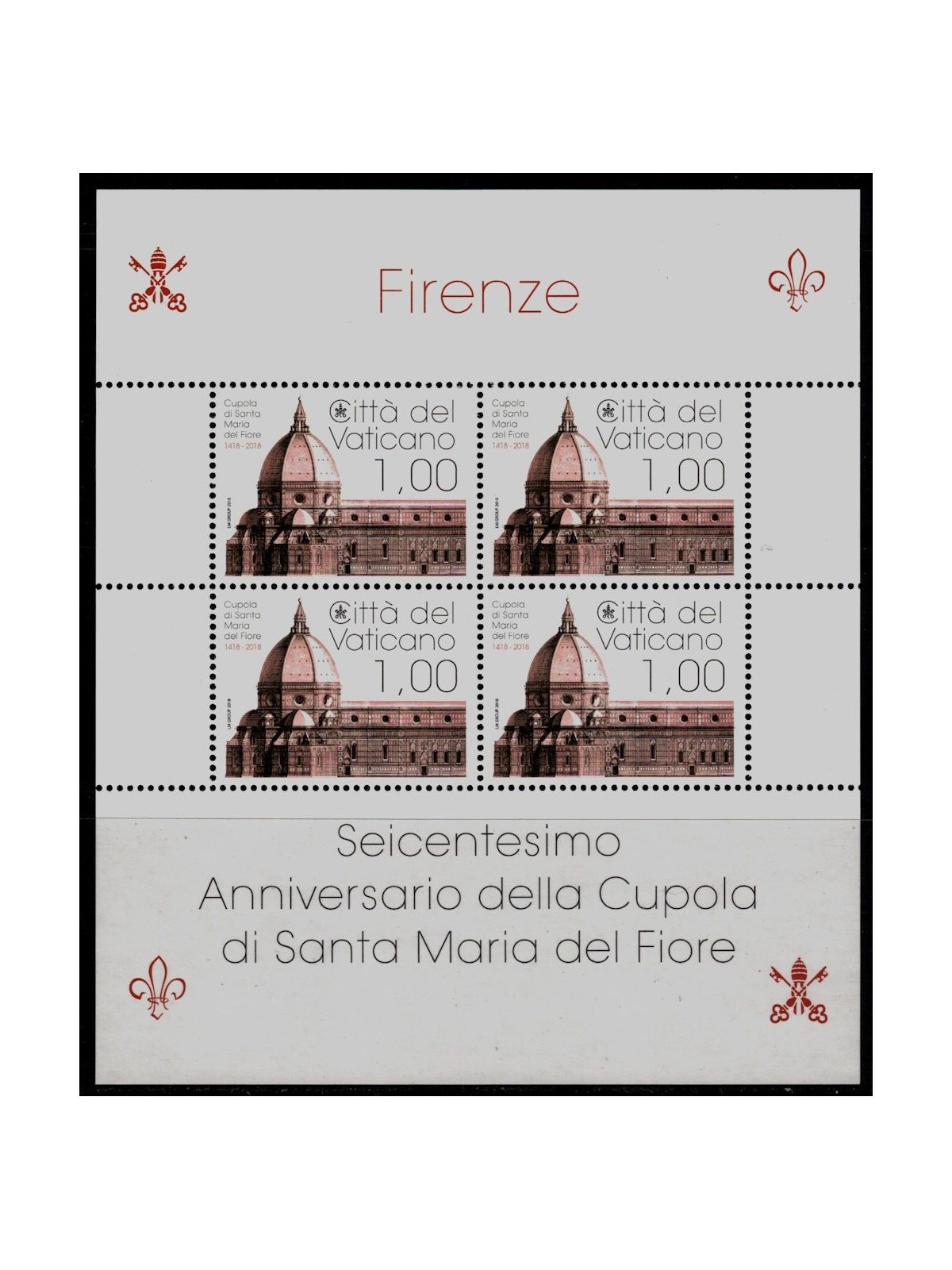 VATICANO 2018 Cupola di Santa Maria del Fiore MF MNH**