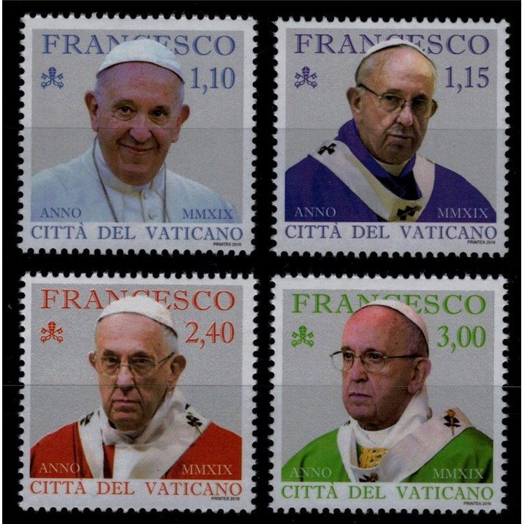 VATICAN 2019 Pontificate of Pope Francis 4v MNH**