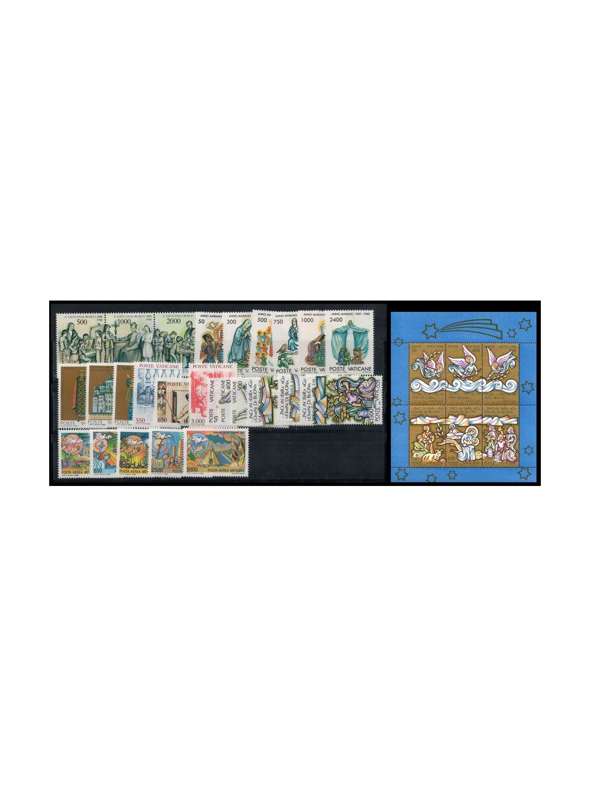 VATICAN 1988 Complete Year 26v + 1 s/s MNH**