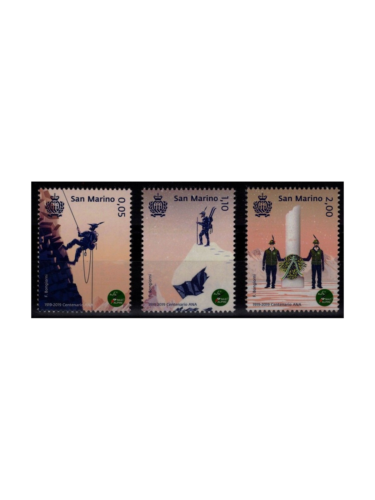 SAN MARINO 2019 National Alpine Association 3v MNH**