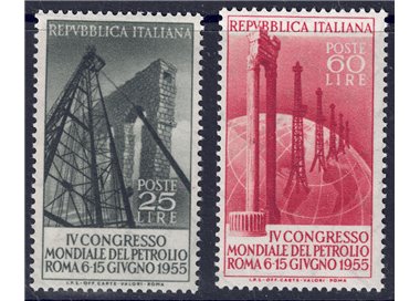 ITALY 1955 World Petroleum Congress 2v MNH**