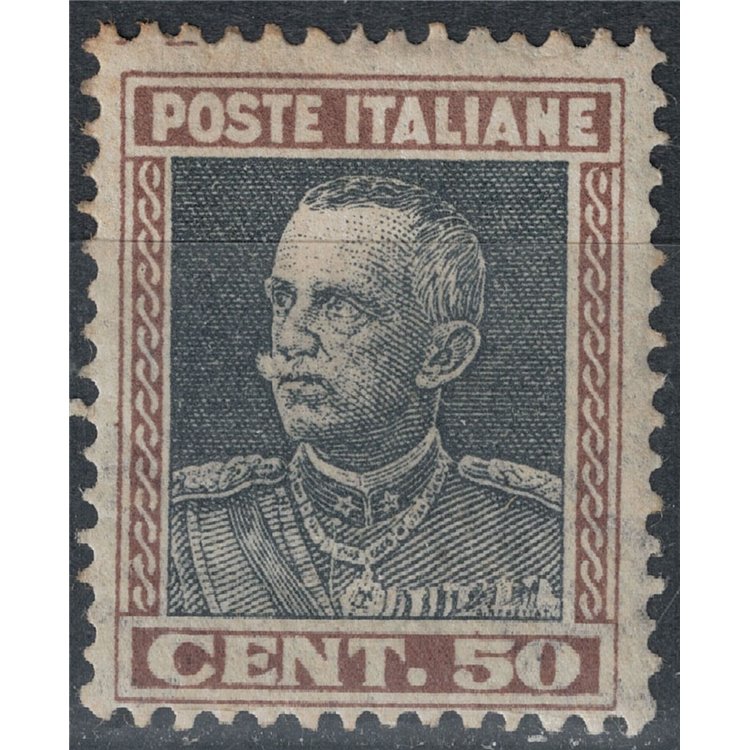 ITALIA REGNO 1927 Parmeggiani 50c bruno e grigio MH*