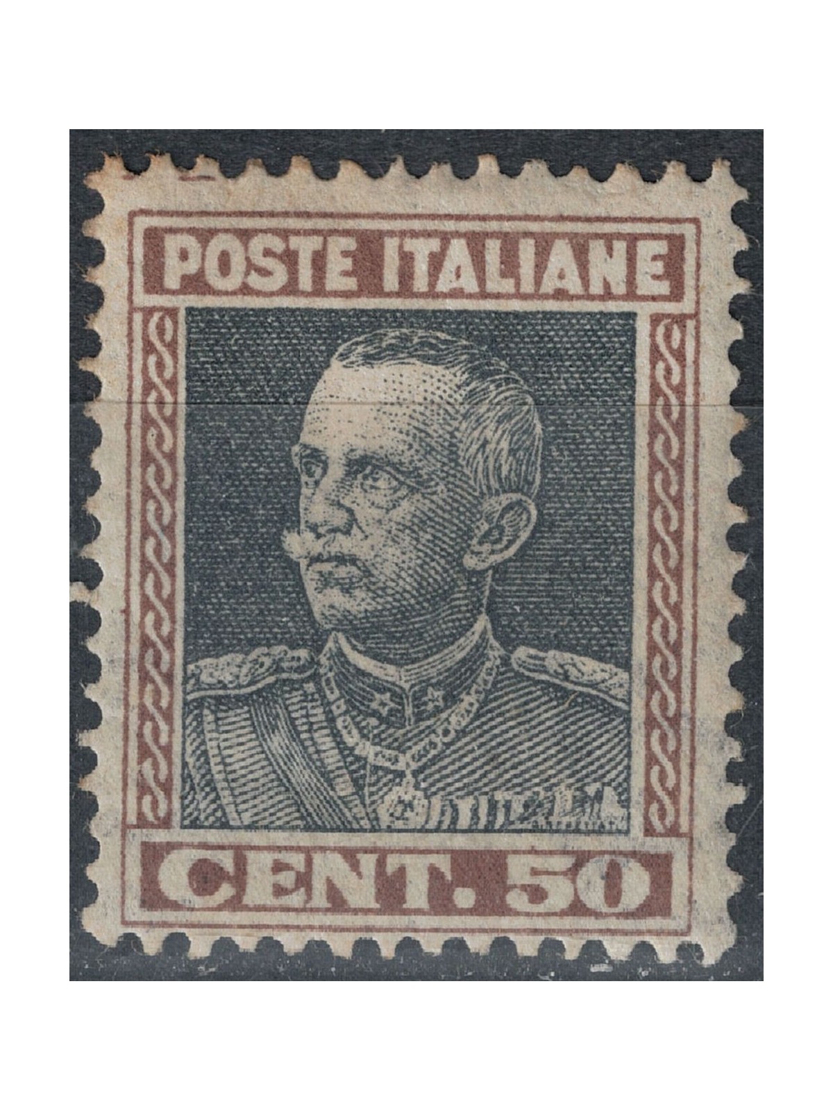 ITALY KINGDOM 1927 Parmeggiani 50c brown and grey MH*