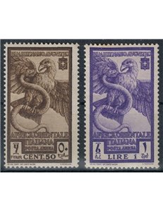 AFRICA ORIENTALE ITALIANA 1938 Bimillenario Augusto (posta aerea) 2v MH*