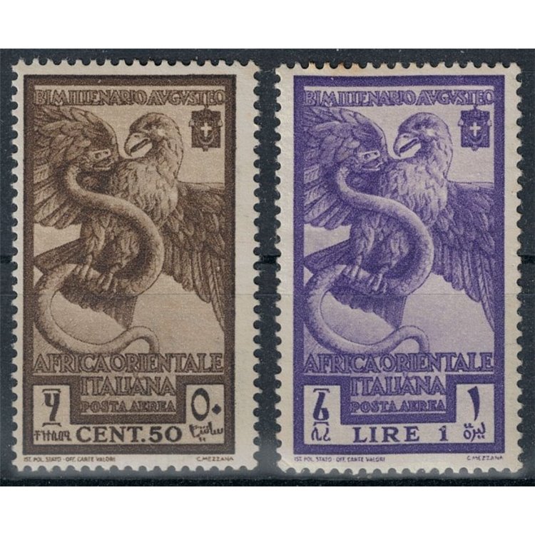 ITALIAN EAST AFRICA 1938 Bimillennium Augustus (airmail) 2v MH*