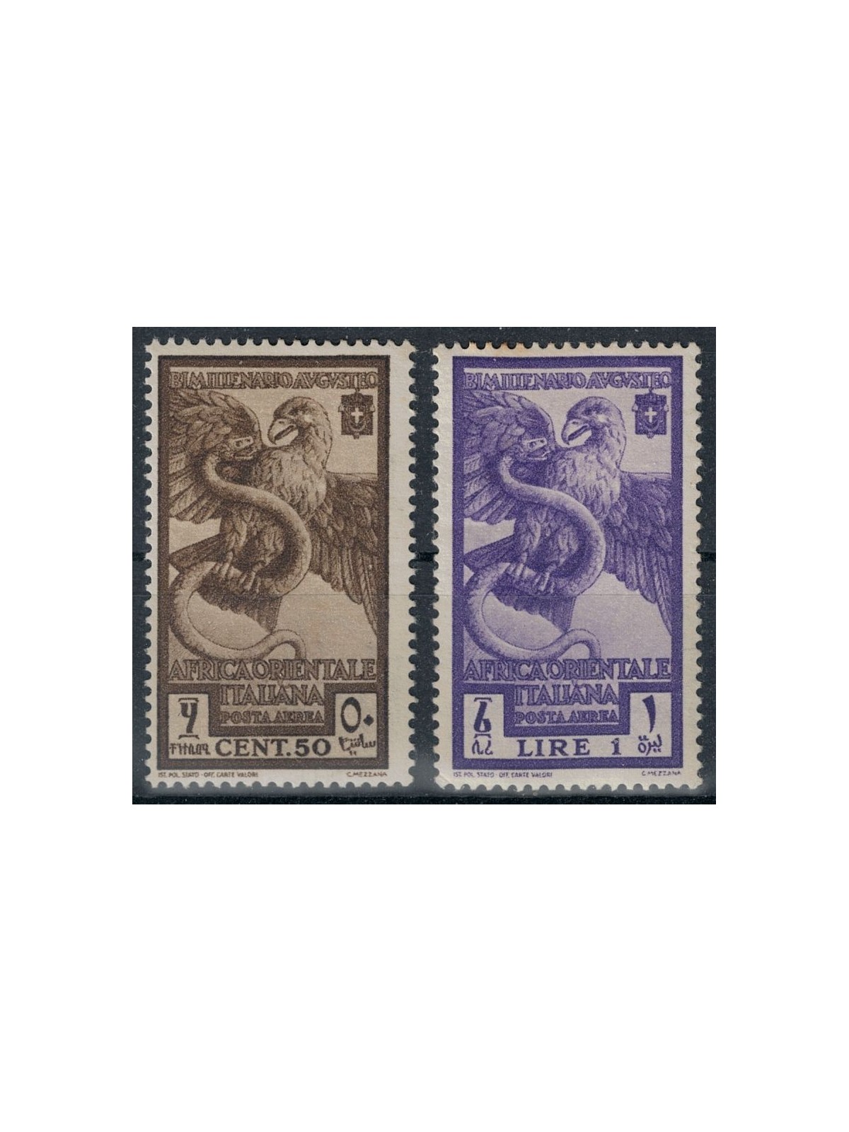 ITALIAN EAST AFRICA 1938 Bimillennium Augustus (airmail) 2v MH*