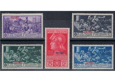 AEGEAN PATMO 1930 Francesco Ferrucci 5v MH*