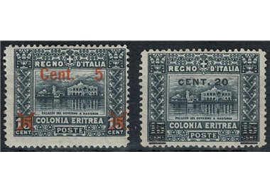 ERITREA 1916 Pictorial, overprinted 2v MH*