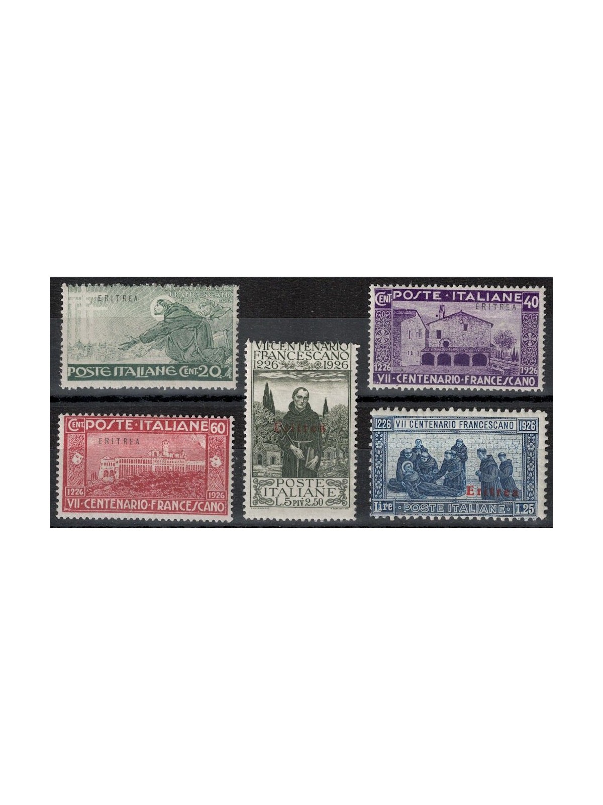 ERITREA 1926 San Francesco 5v MH*