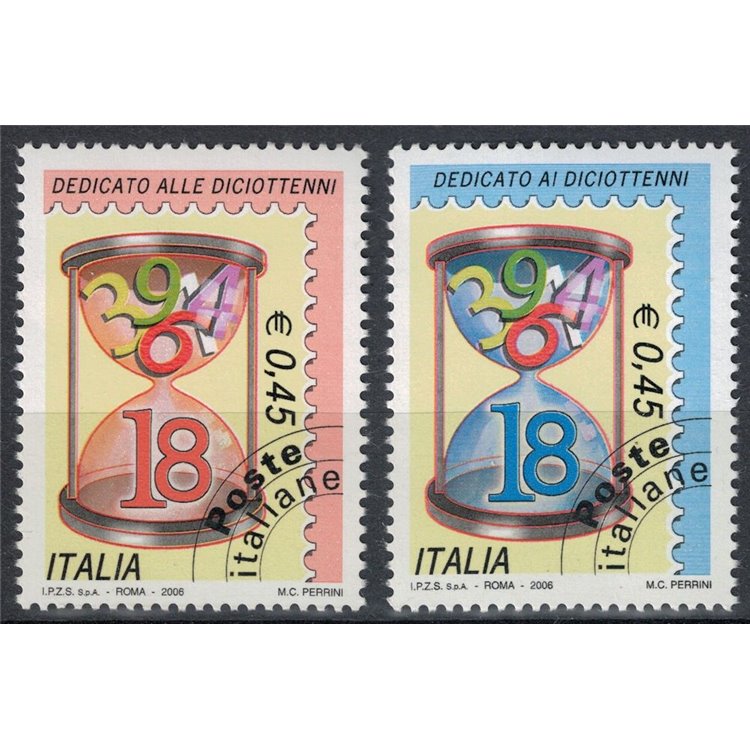ITALY 2006 Eighteen Year Olds 2v MNH**