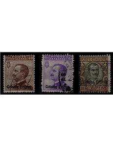 ERITREA 1916 Serie ordinaria 3v us