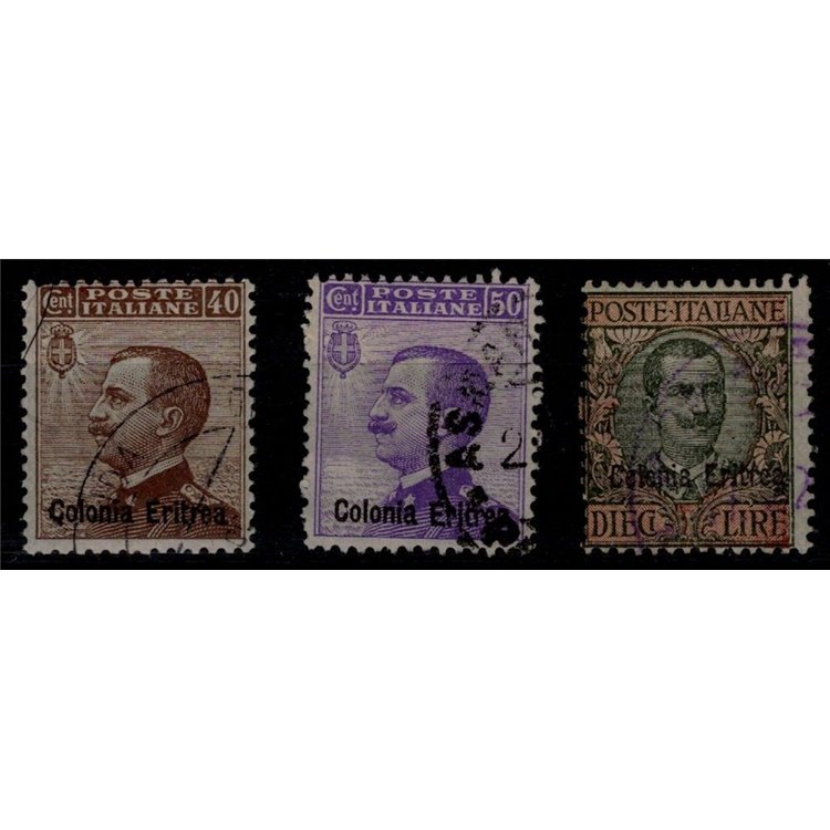ERITREA 1916 Serie ordinaria 3v us