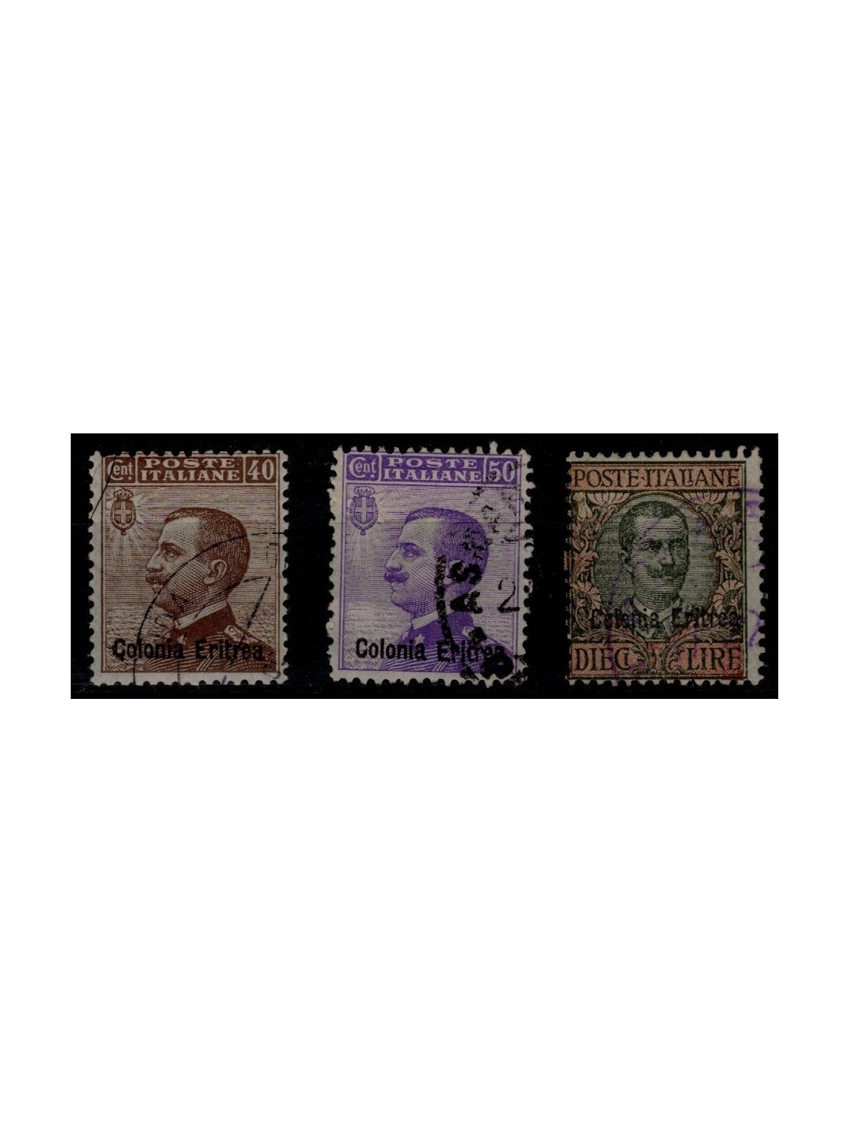 ERITREA 1916 Serie ordinaria 3v us