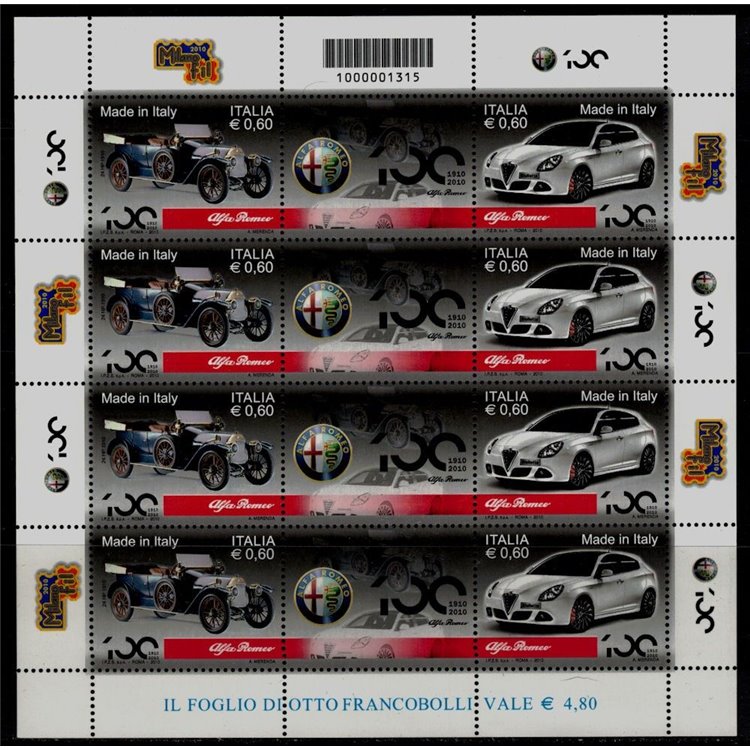 ITALY 2010 Alfa Romeo m/s MNH**