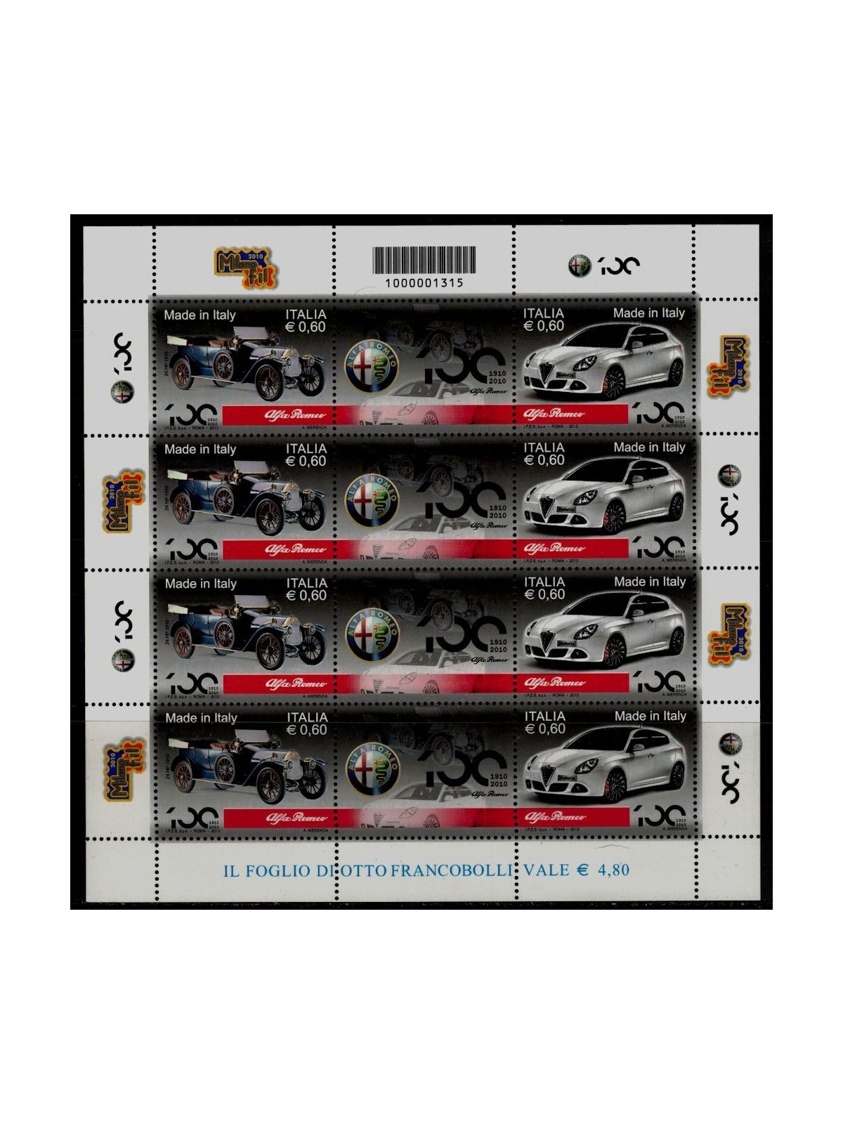 ITALY 2010 Alfa Romeo m/s MNH**