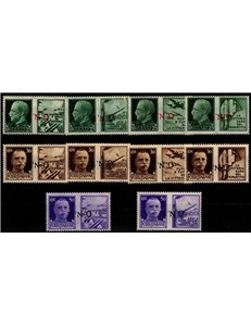 ITALIA RSI 1944 Propaganda di guerra GNR (soprast. capovolta) 10v MNH** ©