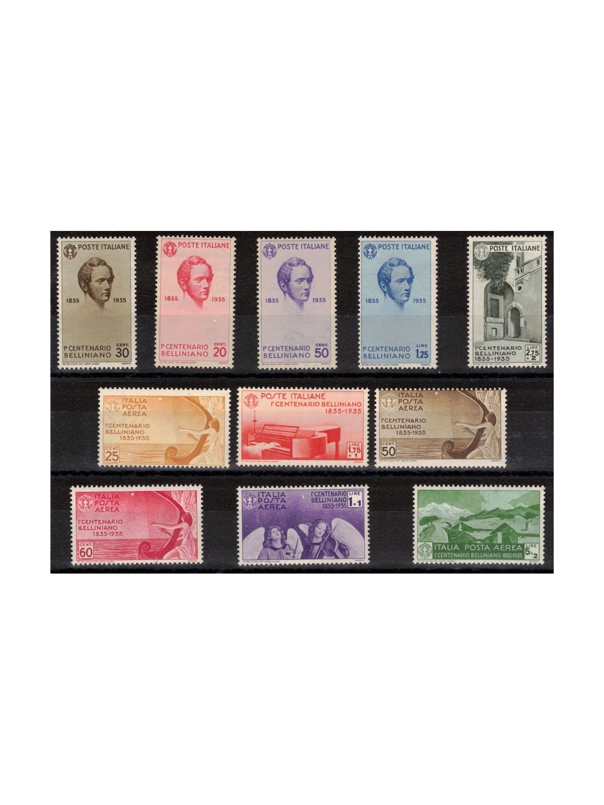 ITALIA REGNO 1935 Centenario Bellini 11v MNH** ©