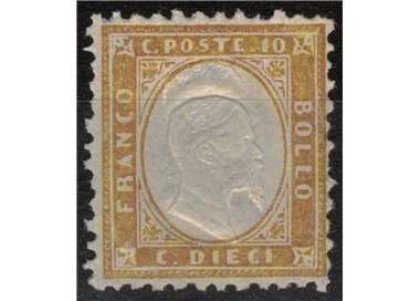 ITALIA REGNO 1862 10c bistro MNH** ©