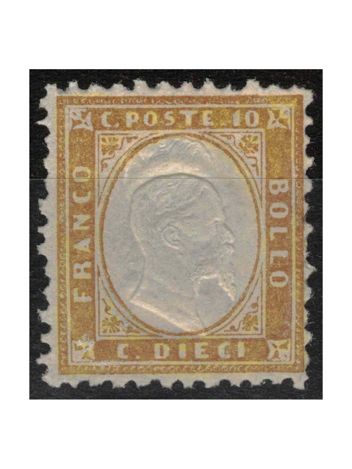 ITALY KINGDOM 1862 10c bistro MNH** ©