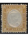 ITALIA REGNO 1862 10c bistro MNH** ©