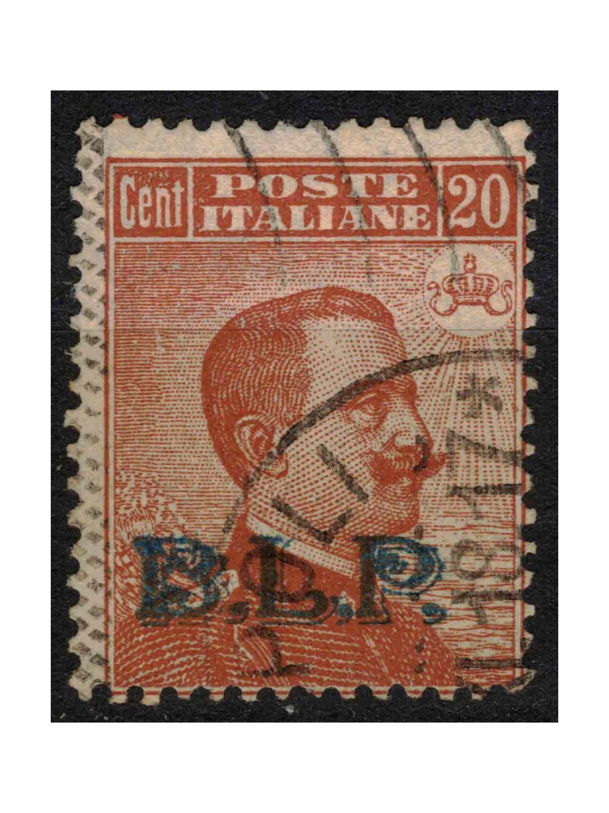 ITALIA REGNO 1922-23 BLP 20c arancio us ©
