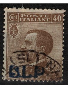 ITALIA REGNO 1920-23 BLP 40c bruno (soprast. azzurro nera) us
