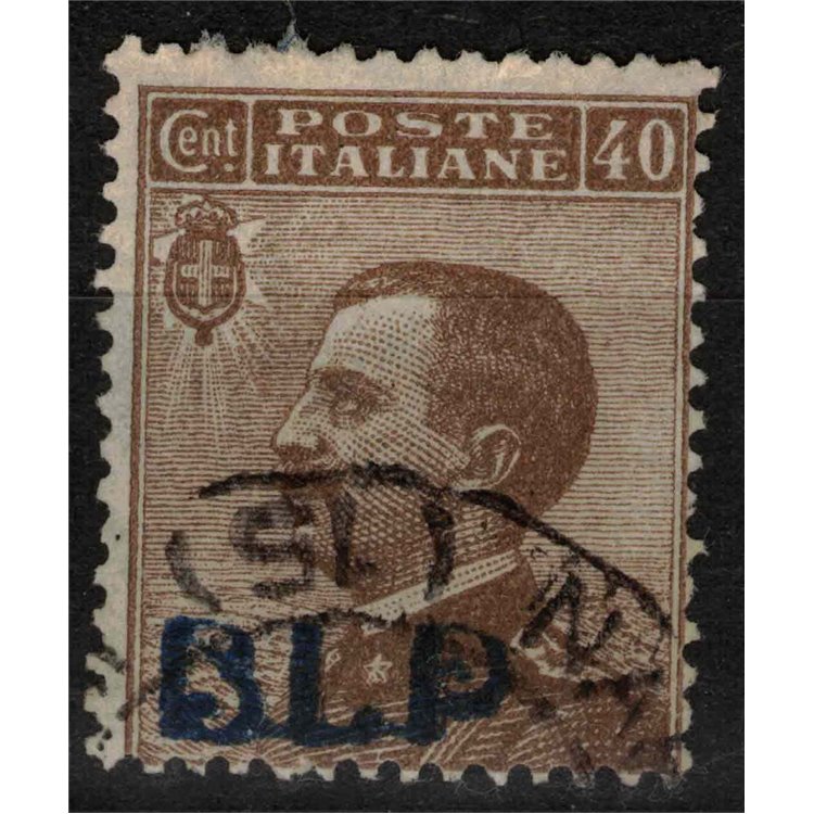 ITALY KINGDOM 1920-23 BLP 40c brown (black blue overlay) us