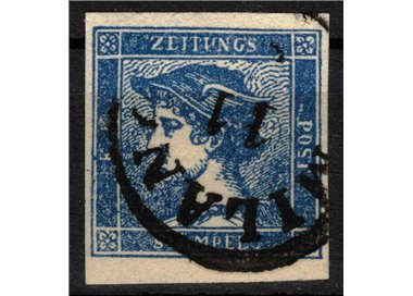 LOMBARDY-VENETIAN KINGDOM 1851 (Newspapers) 3c blue 1st type us ©