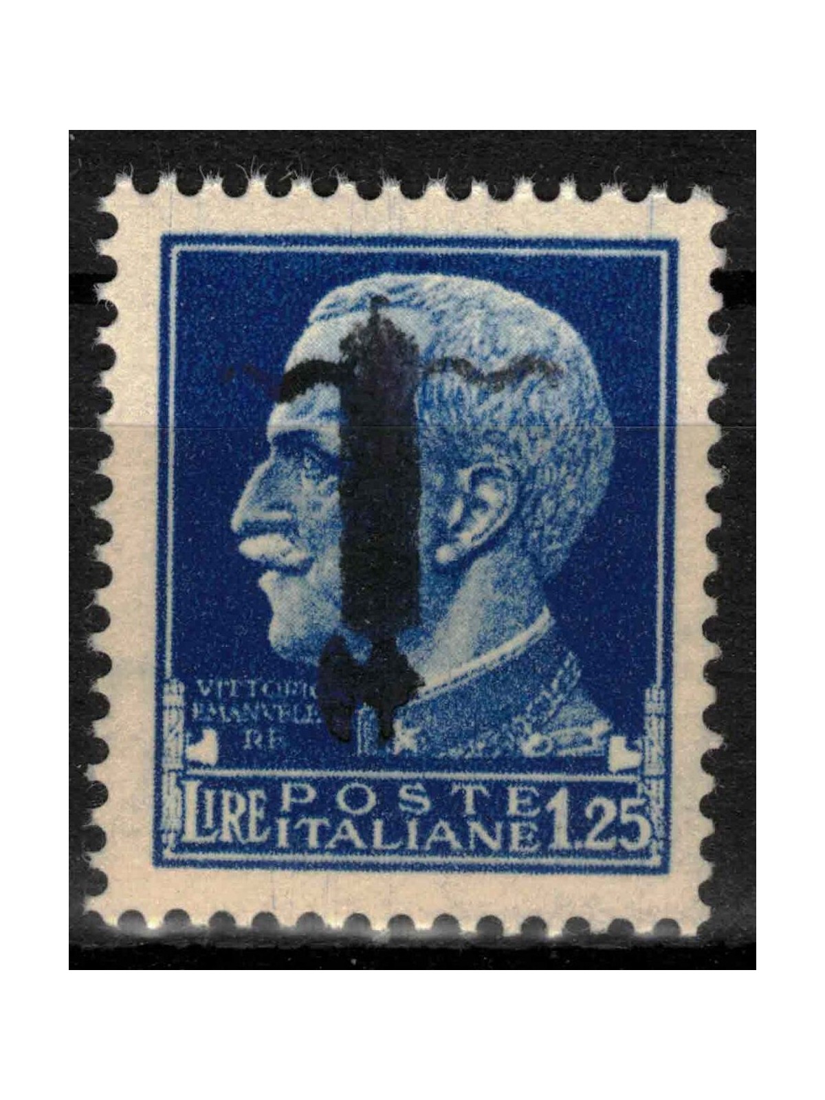 ITALIA RSI 1944 Varietà 1,25£ Imperiale (errore colore soprast. capovolta) MNH** ©