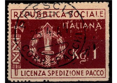 ITALIA RSI 1944 Franchigia militare us ©