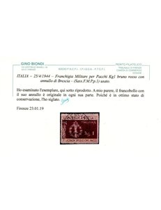 ITALIA RSI 1944 Franchigia militare us ©