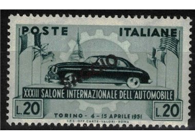ITALIA 1951 Salone dell'automobile (Saggio) MNH** ©