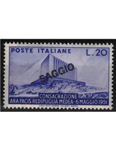 ITALIA 1951 Ara Pacis (Saggio) MNH** ©
