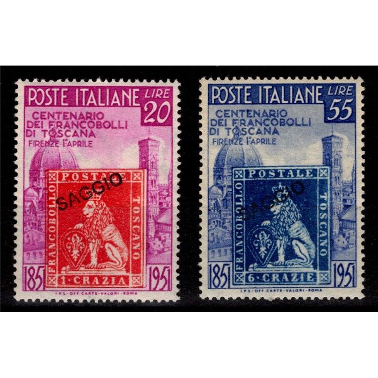 ITALY 1951 Grand Duchy of Tuscany (Example) MNH** ©