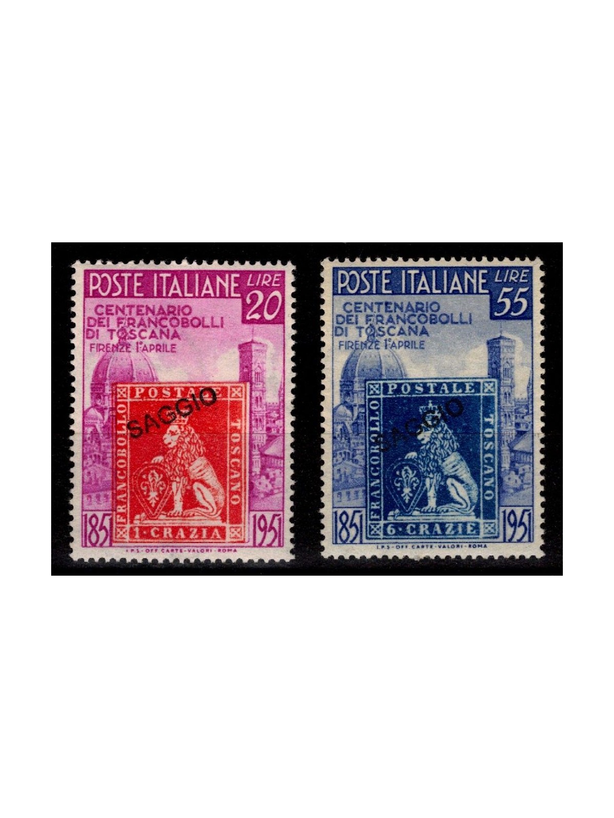ITALY 1951 Grand Duchy of Tuscany (Example) MNH** ©