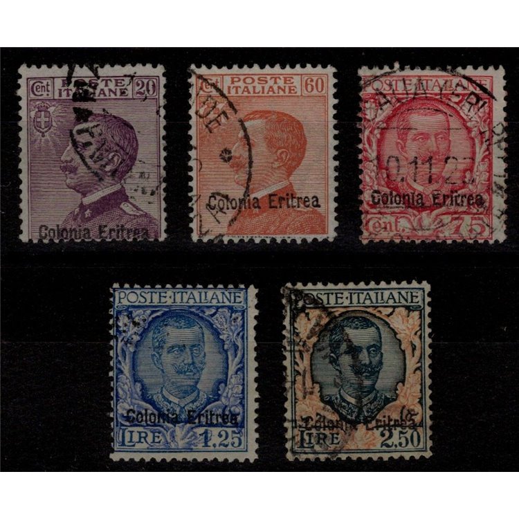 ERITREA 1928-29 Ordinary series 5v us ©