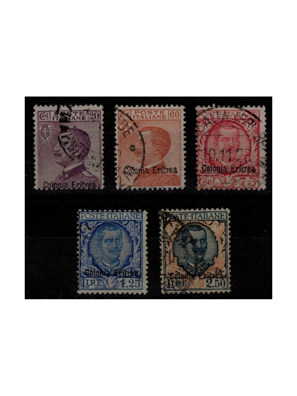 ERITREA 1928-29 Ordinary series 5v us ©