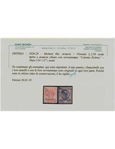 COLONIE ERITREA 1928-29 Serie ordinaria 5v us ©